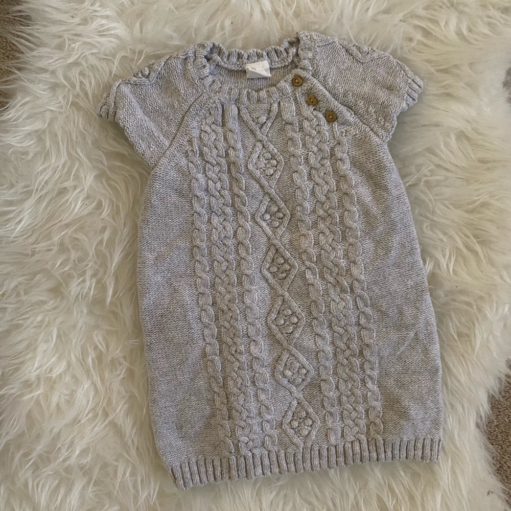 H&M gray cable knit sweater dress